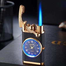 Lighter Rechargeable Torch Windproof Straight Torch Blue Flame Turbine Fire Lighter price