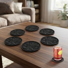Silicone Coasters Set for Drinks - 6 Pcs Cup Mat for Coffee Table, Desk, Bar ... Bureau mat Set price