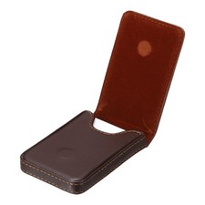 Business Card Holder, PU Leather Business Card Pocket, Coffee Color Visitekaarthouder price