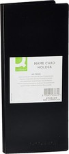 Q-Connect 160 Card Polypropylene Black Name Business Card Holder Visitekaarthouder price