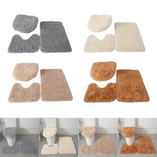 3x Bathroom Rug u Shape Rug Bath Mat Toilet Lid Cover for Laundry Room Kitchen Badkamer Rug price