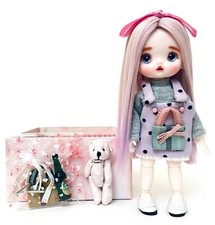 BJD Mini Baby 6.3" Posable Doll With Wig Outfit Shoes & Accessories Baby Schoenen price