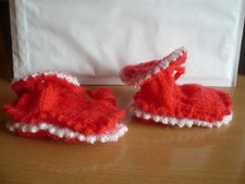 Baby Kleidung Schuhe Socken Strick für 6-9 Mon. Mädchen rot Baby Schoenen price