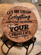 6 Cork Drink Coasters Let me drop everything & start working on your PROBLEM Coaster price
