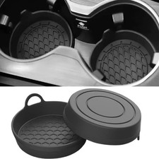 2pcs Black Car Auto Cup Holder Insert Anti-Slip Coaster Silicone Mat Accessories Coaster price