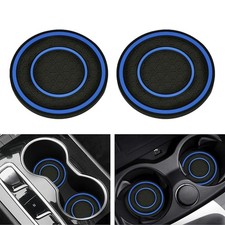 2x Blue Silicone Car Cup Holder Non-Slip Mat Insert Coaster Pad Accessories Coaster price
