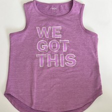 DSG Girls Purple Tank Top Size S (8-9) "WE GOT THIS" Graphic Round Neck Meisjes hemdje price