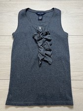 Ralph Lauren Ruffle Tank Top Girls Medium 10-12 100% Cotton Gray Meisjes hemdje price
