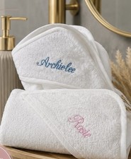 Hooded Baby Towel with PERSONALISATION White 65 x 65cm Baby Shower Gift Baby handdoek price