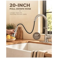 Retro Stainless Steel Kitchen Faucet with Pull Down Sprayer Broek (Outdoor) price