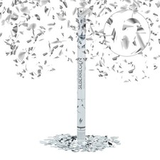 party popper XXL - zilverkleurige confetti bruiloft - verjaardag feest Verjaardag & feest price