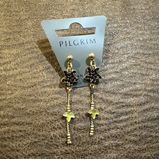 Pilgrim Jewellery Swarovski Crystal Floral Drop Earrings, Red Swarovski Oorbellen price