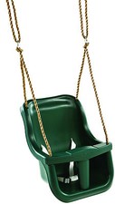 DARK GREEN HIGH BACK BABY SWING SEAT WITH 3 ATTACHMENT POINTS T-BAR - FREEPOST Baby Swing price