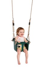 BABY BUCKET SWING SEAT GREEN WITH SAFETY BELT AND ANTI-TILT AND ANTI-SLIP KNOTS Baby Swing price