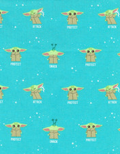 Licensed Star Wars Cotton Fabric MANDALORIAN Grogu Baby Yoda Attack Protect YARD Baby Jas price