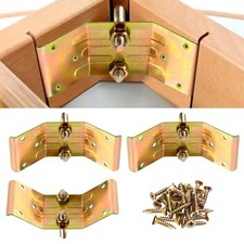 Table Leg Corner Bracket Set of 4 Includes Screws to Provide Strong Support f... Corner Bank / Set price