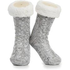 Slipper Fluffy Socks Heat Holding Knitted Sherpa Non Slip for Women and Men Dames Slipper Sokken price