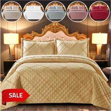 3 Piece Quilted Bedspread Bed Throw Single Double King Size Embossed Bedding Set Baby Bedspread Set price