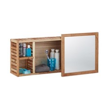 Wandrek met spiegel Spiegelkast wandmontage Badkamer opbergrek 3 vakken Geolied Badkamer Spiegel price