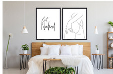 Set of 2 Get Naked Art Prints Wall Art Lounge Decor Living Bed Room l A5 A4 A3 Huishouden Kamer & Lounge Set price