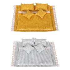 1/12 Dollhouse Bedding Set Life Scene Scenery Simulated Miniature Bedding Slaapkamertextiel & Dowry Set price