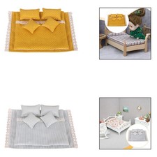 1/12 Dollhouse Bedding Set Life Scene Scenery Ornament Dollhouse Accessories Slaapkamertextiel & Dowry Set price