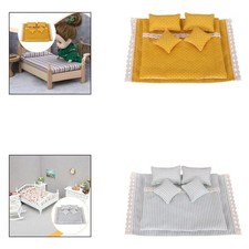 1:12 Dollhouse Bedding Set Ornament Life Scene Scenery Miniature Bedding Slaapkamertextiel & Dowry Set price
