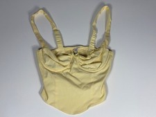 Garage Tank Top Women XS Yellow Cropped Bustier Summer Y2K Cami Bustier price
