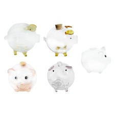 Glass Pig Piggy Bank Money Bank Cute Piggy Bank for Decor Bar Tabletop Piggy Bank price
