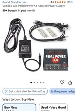 Voodoo Lab Pedal Power X4 Compact Isolated DC Pedalboard Power Supply 9v 12v Voeding price
