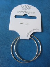 Zilverkleurige oorringen 4cm (nieuw) Zilver Oorbellen price