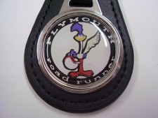 PLYMOUTH  ROAD RUNNER VINTAGE TYPE LOGO    KEY CHAIN   LEATHER FOB Runner price