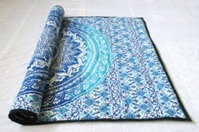 New Baby Quilt Indian Ombre Mandala Handmade Stitching Blanket Cotton Reversible Baby Quilt price
