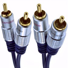 2m HQ OFC 2 x Phono Plugs to plugs Audio Cable Gold RCA Kabel price