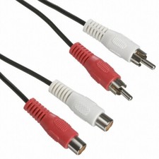 Neu - Cinch Verlängerungskabel - 2 x RCA Buchse - 2 x RCA Stecker, 2,5 m RCA Kabel price