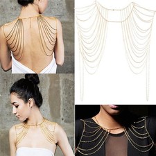 Fashion Sexy Body Women Jewelry Tassels Link Body Shoulder Chain Necklace  -N Body chain price