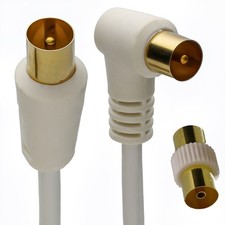 RF Rechtwinklig HD TV Antenne Freeview Stecker Videokabel & Kupplung Gold 1.5m Video Kabel price