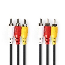1,5 m Cinch Composite-Videokabel, 3x RCA-Stecker, schwarz Video Kabel price