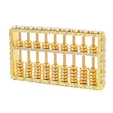 Zinc Alloy Rhinestone Abacus Handicraft Home Wealth Decoration Golden Abacus price