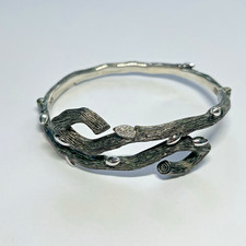 Stephen Dweck Diamonds Fortuna Sterling 925 Branch Hinged Bangle Bracelet Diamant Armband price