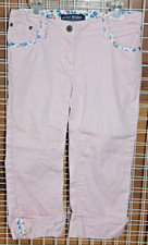Girls Mini Boden Pink Cuffed Capri Pants Size 11 Y Adjustable Waistband Floral Meisjes capribroek price