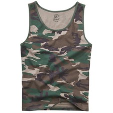 Brandit Tanktop Heren Vest Katoen Sportschool Undershirt Holiday Woodland Camo Heren Vest price