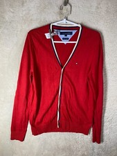 Tommy Hilfiger Casual Knit Cardigans Size XS Mens Red Logo Long Sleeve Heren Cardigans price