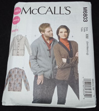 McCall's UC Easy Pattern M6803 Unisex Mens Womens S-M-L Semi Fit Knit Cardigans Heren Cardigans price