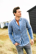 9876 Stylecraft Mens Aran Cardigans Knitting Pattern Genuine Heren Cardigans price