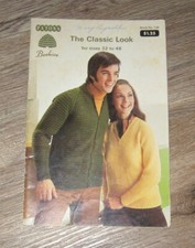 Patons Beehive BOOK #136 The Classic Look sizes 32 to 48 Cardigans MENS patterns Heren Cardigans price