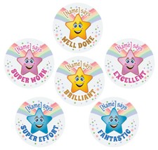144 Personalised School Teachers Children Parents Well Done Reward Sticker Label School Label price