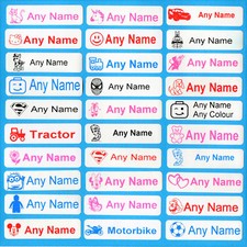 36 Printed Iron On Name Labels Personalised School Clothes Tags For Uniform Care School Label price