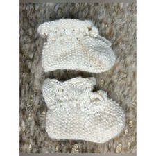 Knit Cream Baby Booties One Size Baby Booties price