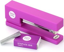 Office + Style Stapler Precision Jam-Free Full Strip Non-Skid Stapler, Purple. Stapler price